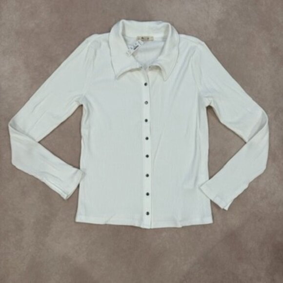 Madewell Snap-Front Cardigan Top • size large • NWT • NS585 - Picture 7 of 15